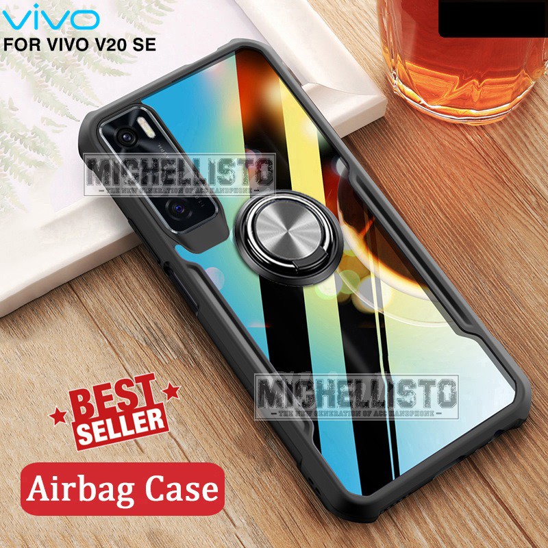 Case Vivo V20 SE Transparan CLEAR JAZZ SERIES RING Casing Softcase