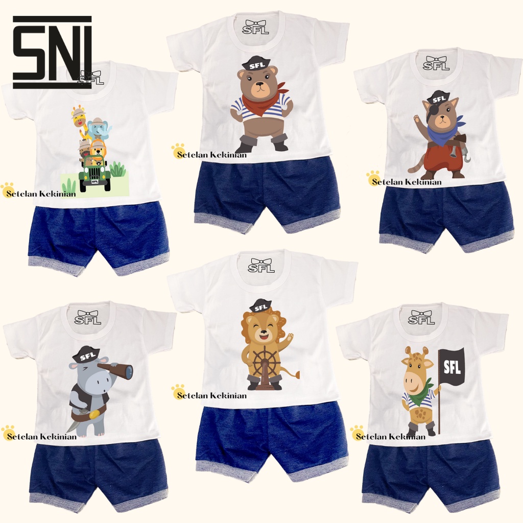 [PIRATE] Set Baby Boy Lucu Like Import 0-12bulan Setelan Anak Laki Laki Kado Lahiran Newborn