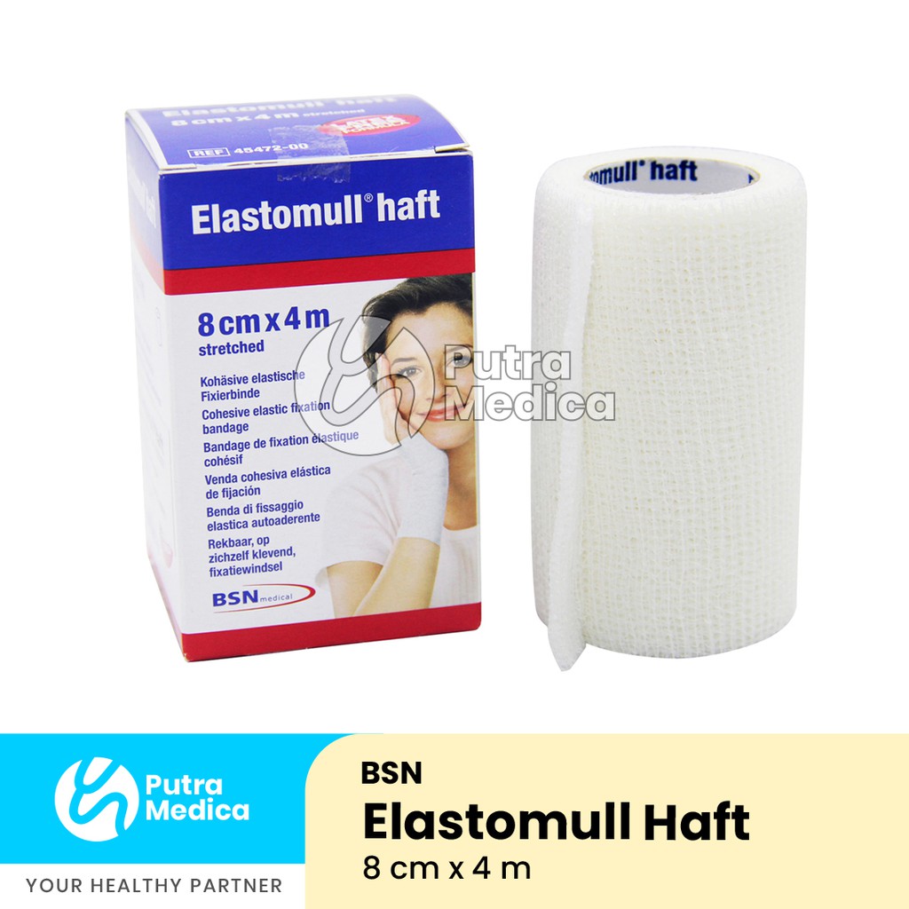 BSN Elastomull Haft 8cmx4m / Pembalut Luka Cedera / Perban Kohesif