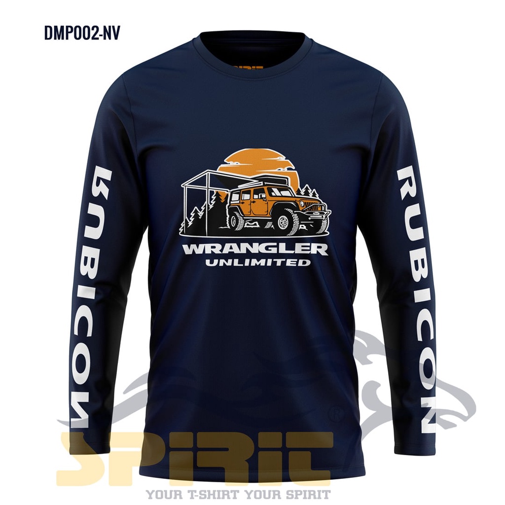 kaos jeep wrangler rubicon adventure kaos offroad lengan panjang katun 24s premium nyamaan terbaru