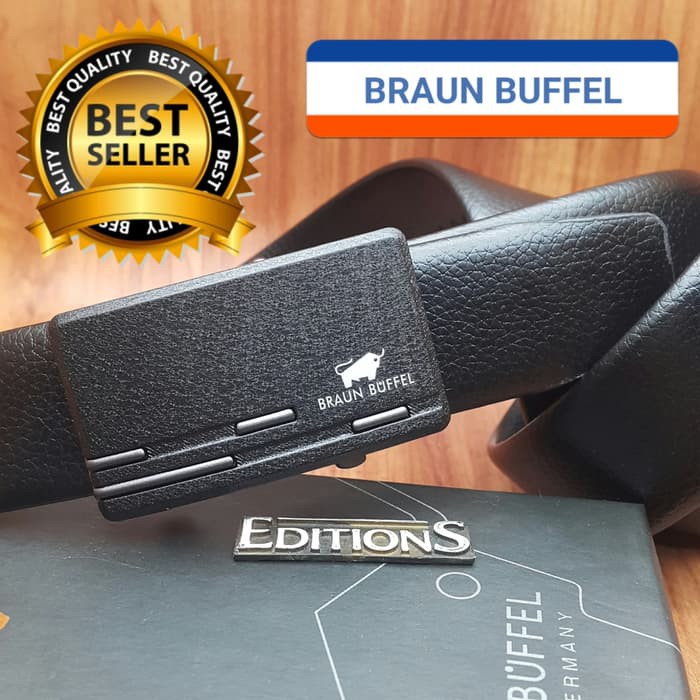 Jeftinஇ Termurah Ikat Pinggang Pria Rel Impot Premium Sabuk Cowok XE958 Sabuk- - Kulit Braun Buffel