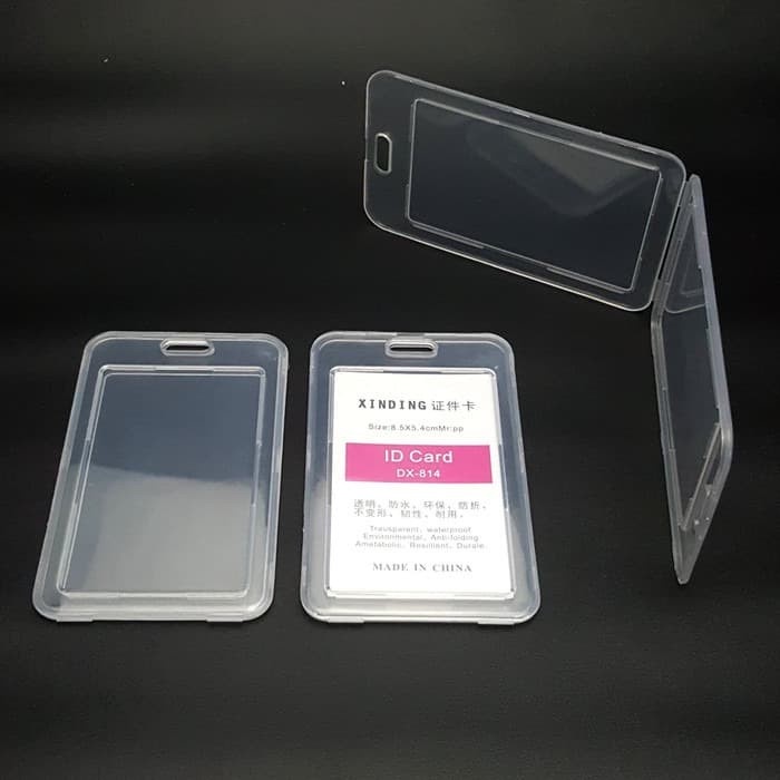 frame casing box tempat ID card flashdisk holder bening tutup portrait