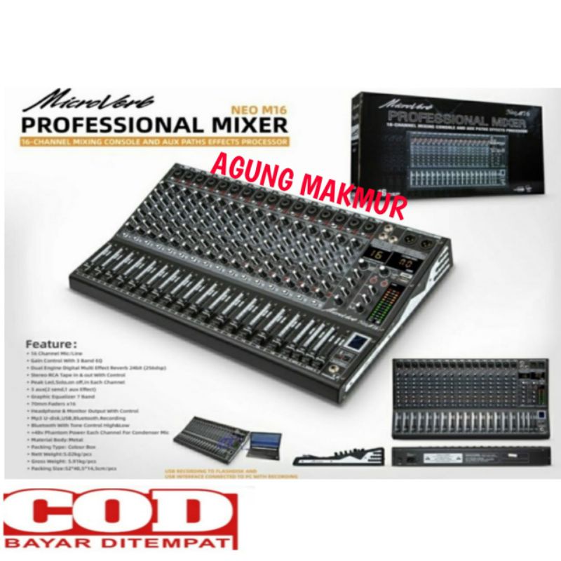 Mixer MICROVERB NEO M16( 16 CHANNEL ) ORYGINAL