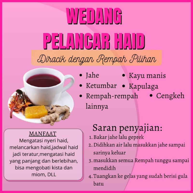 

Wedang Pelancarhaid, herbal alami