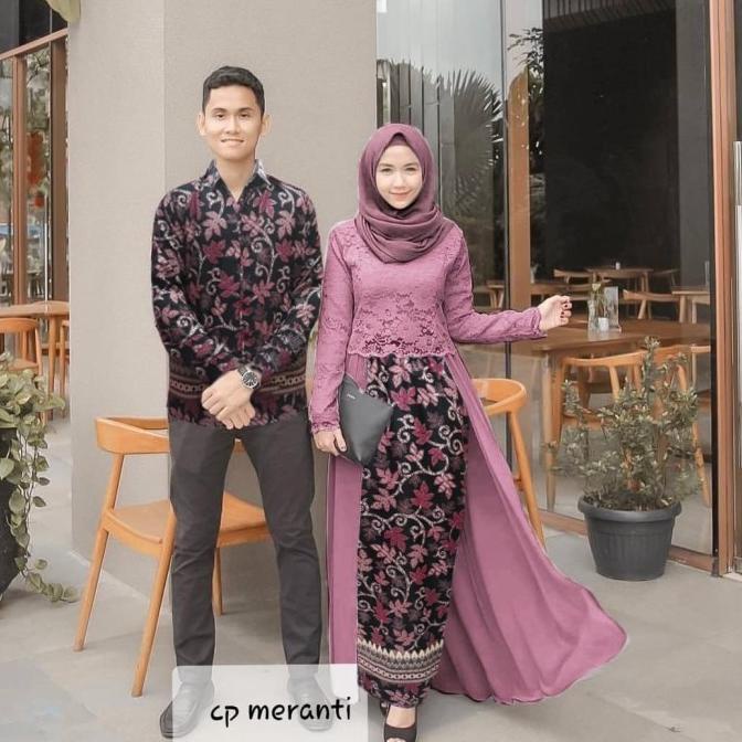 Couple meranti dusty cp zahra dusty pink baju pasangan batik pesta