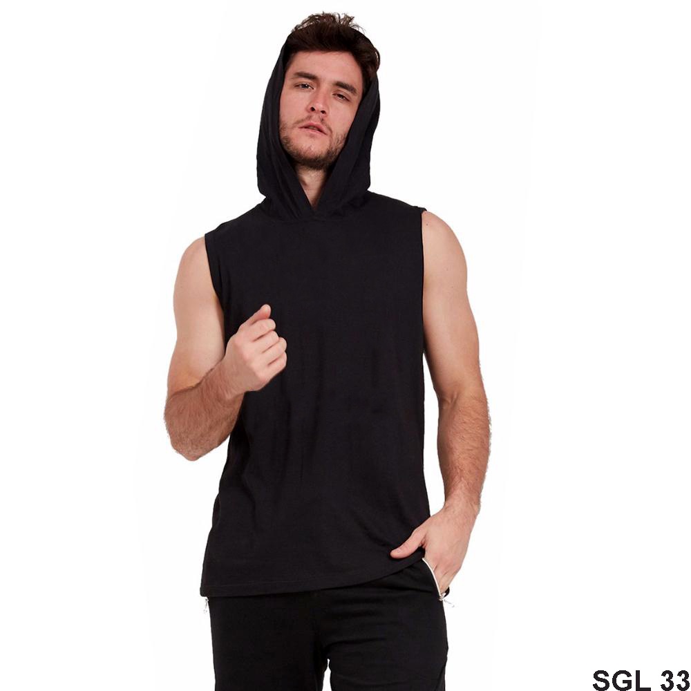 Kaos Singlet Pria Hoodie Fitness Gym