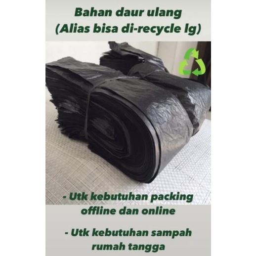 Kantong kresek Hitam Kiloan HDPE LOSS