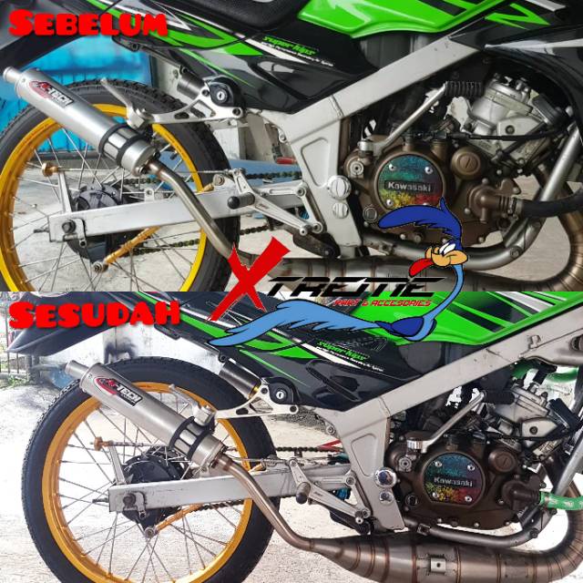 Lowering Kit Ninja R SS Pemendek Monoshock Breket Plat Arm Unitrak Unitrack Ninja R SS Penurun Shok Belakang