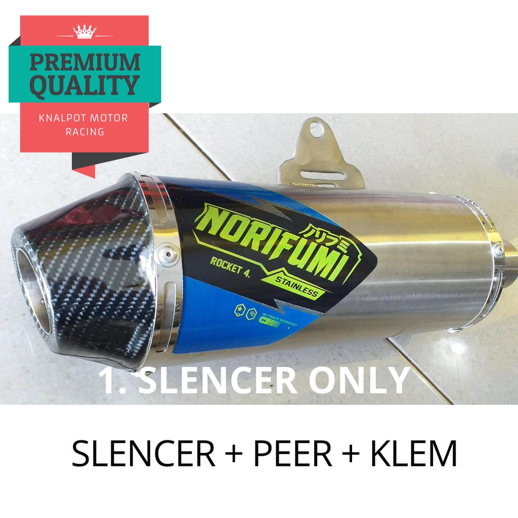 SILINCER KNALPOT MOTOR RACING NORIFUMI TITAN CBR150 , CBR250, SCORPIO PABRIK GROSIR PURBALINGGA