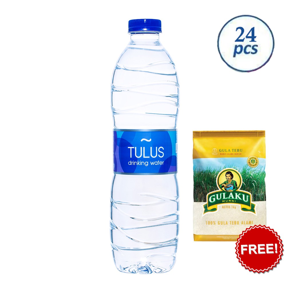 TULUS WATER - Air Mineral 600ml 1 Karton Gratis Gulaku 1 kg
