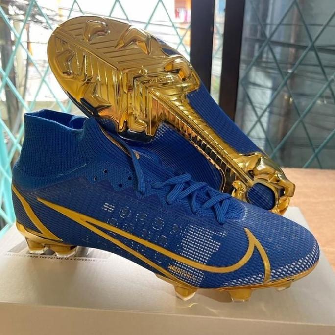 Sepatu Bola Nike Mercurial Superfly 8 Elite Blue Gold