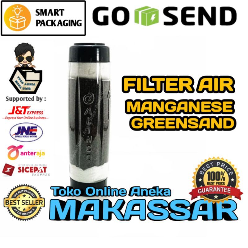 Makassar V72-2 cartridge filter air Manganese greensand untuk isi ulang housing nanotec 10 inch