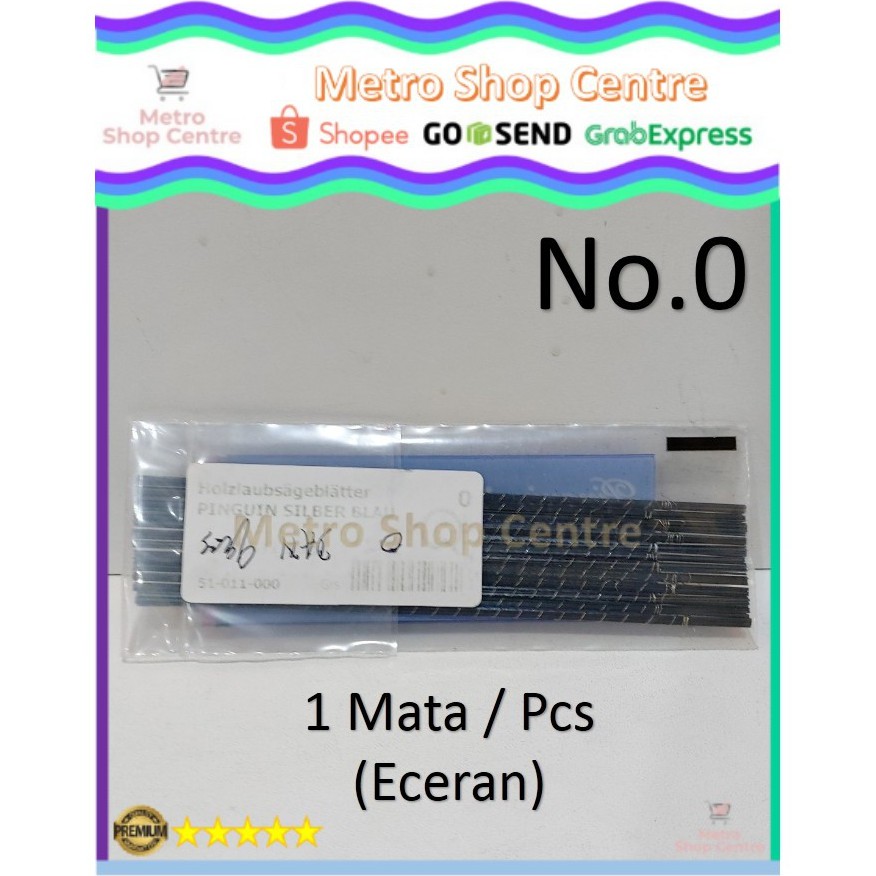 Pinguin - Mata Gergaji Ukir Pinguin Sibler Triplek / Akrilik / Acrylic No.0 Eceran (1 Pcs)