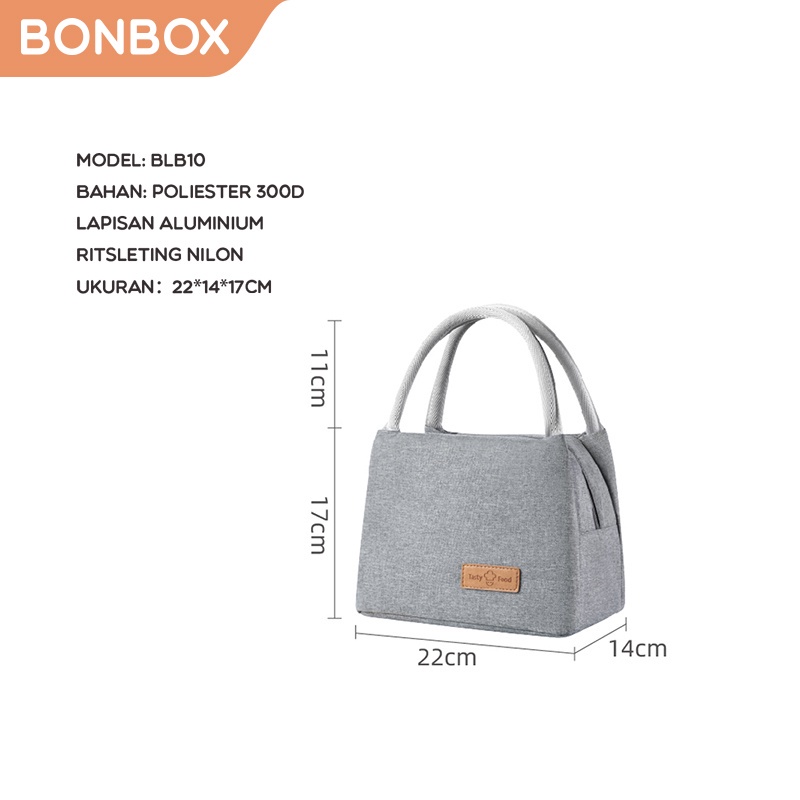 Tas Bekal Makan Tas Lunch Box Cooler Bag 3 lapisan Tahan Panas dingin ada Aluminium BLB10