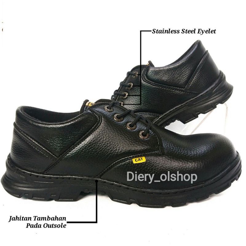 Sepatu Safety Caterpillarr ujung besi, sepatu safety termurah terlaris