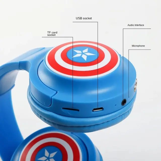 Headphone AVENGERS Spiderman Iron man Captain America Hulk Headset karakter