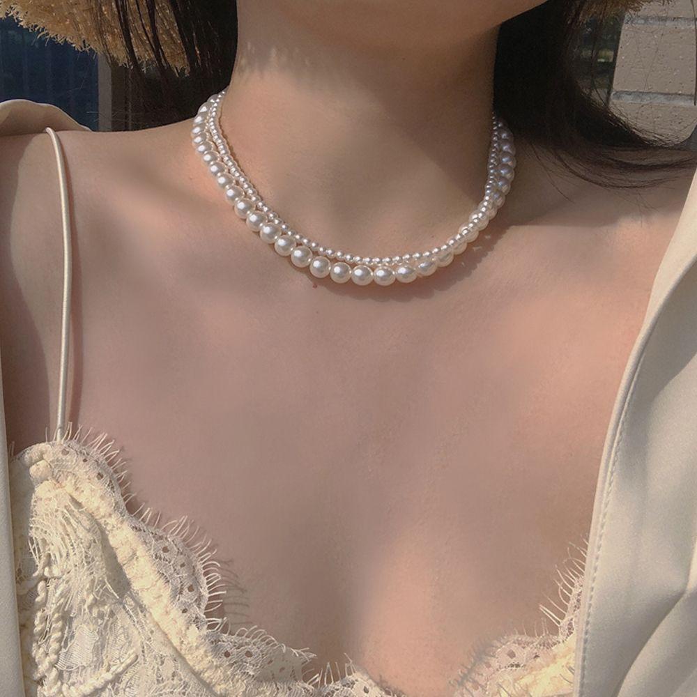 Mxbeauty Kalung Wanita Elegan Vintage Hadiah Pesta Untuk Gadis Temperamen Perhiasan Leher Korea