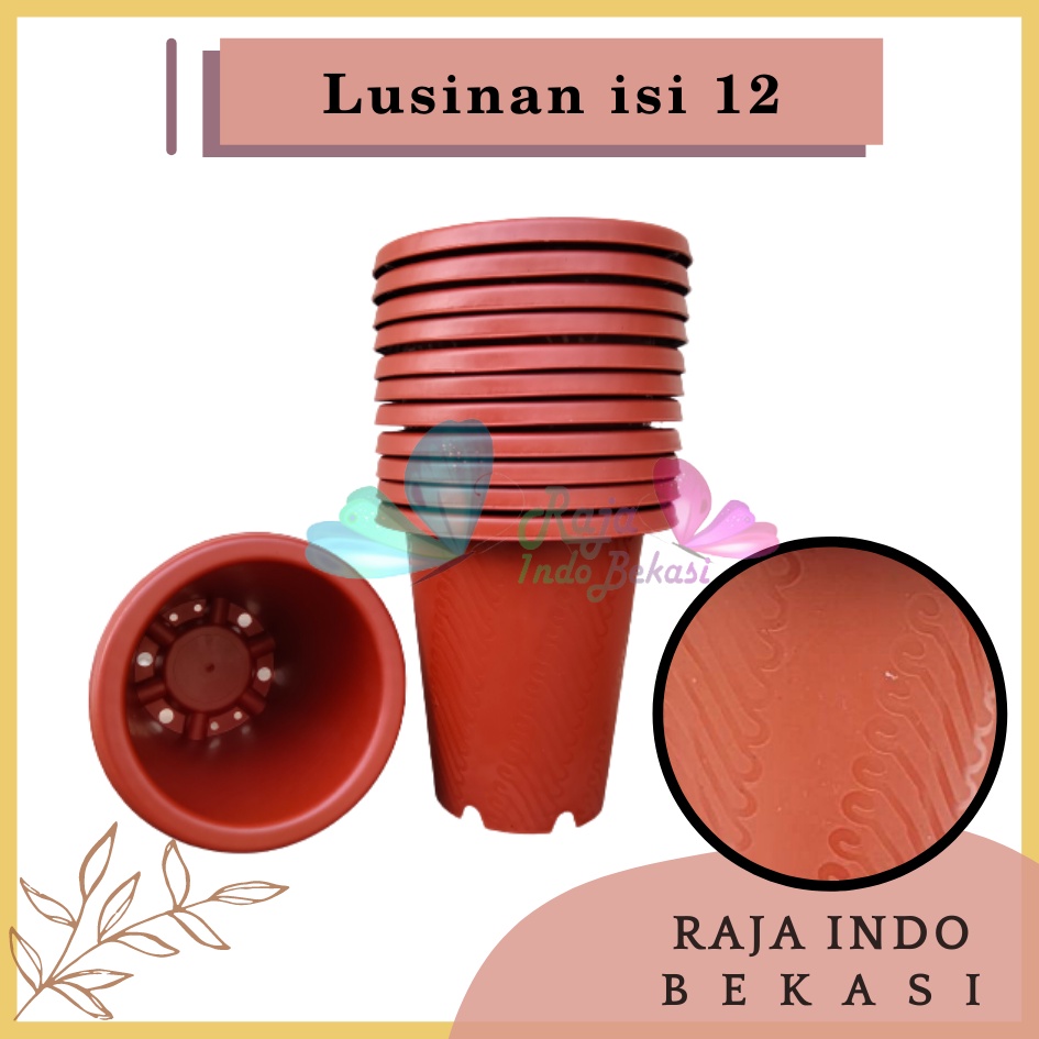 Lusinan Pot Jm Ruby Batik 15 Putih Coklat Merah Bata Terraccota Terakota Pot Astor Pot Bunga Bulat Tinggi Mirip Pot Yogap 10 15  17 18 19 Tebal Murah