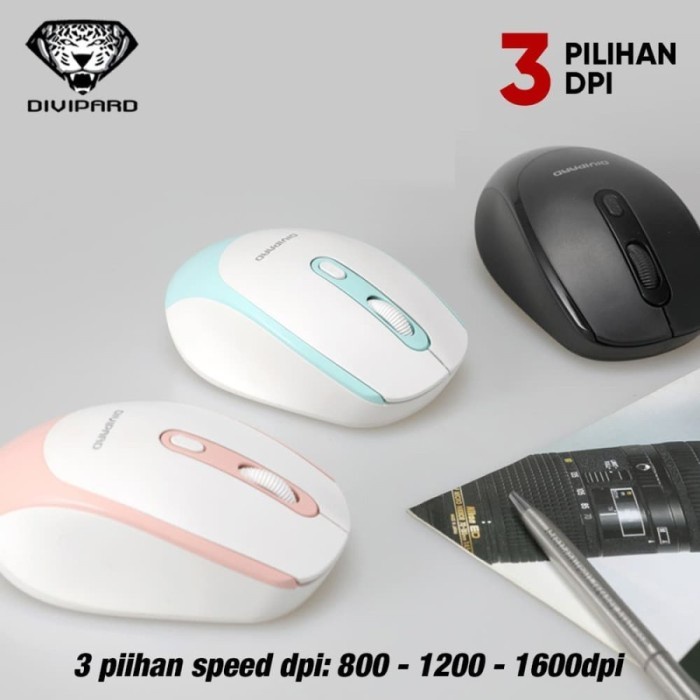 Divipard Mouse wireless Divipard X6 Mouse 1600DPI Silent Mode