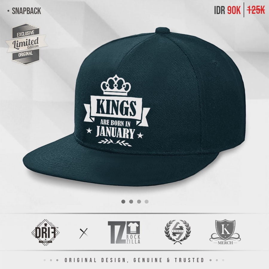 topi snapback kings are born january