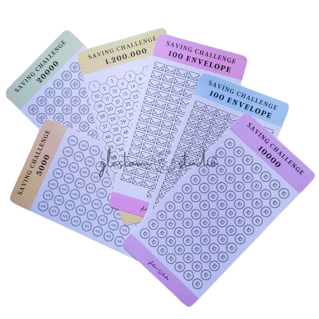 

Saving Tracker / Saving Challenge Card A6 #4