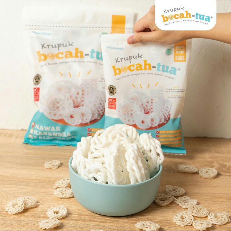 

0Krupuk Bocah Tua Plus Kerupuk Non MSG Krupuk Anak Anak Bayi MPASI 200 gram