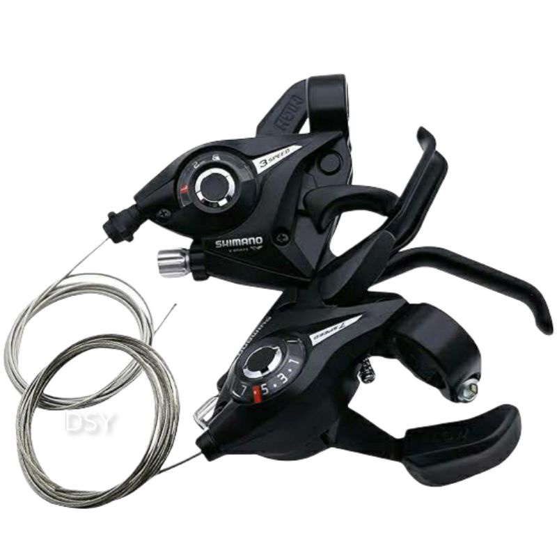 SHIFTER SEPEDA SHIMANO TUAS PEMINDAH GIGI 7&8 SPEED + HANDLE BREAK HANDLE REM SEPEDA MULTI