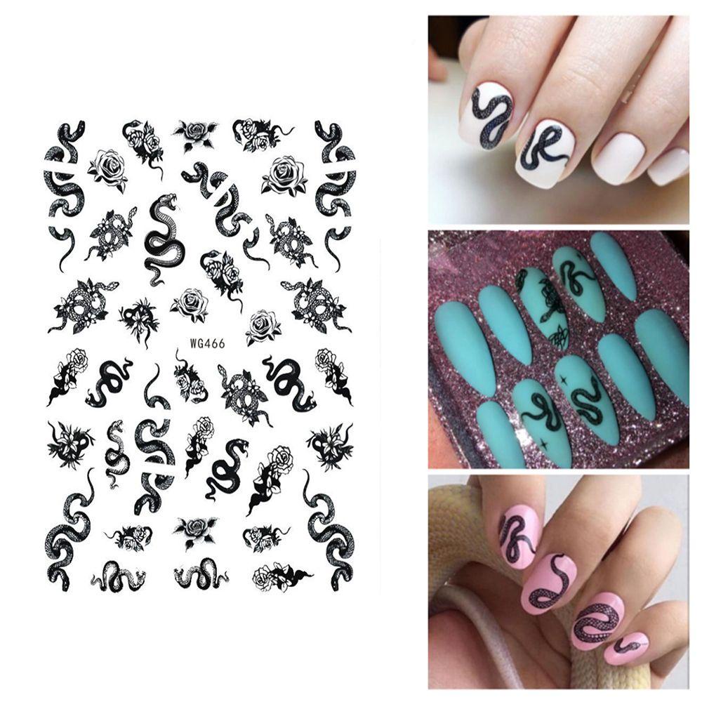 Agustinina Self-adhesive Nail Decals Populer Salon Kuku Nail Art Dekorasi DIY Stiker Kuku Nail Art Decals Manicuring Sticker