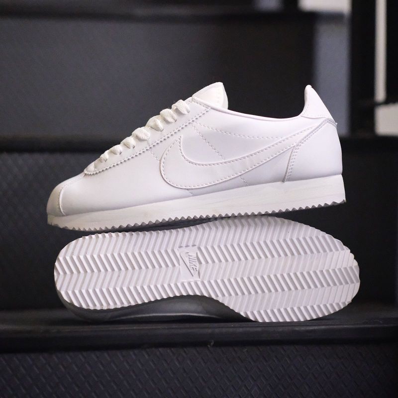 Nike Cortez Classic Full White 100% Original - Sepatu Nike Cortez Original - Nike Cortez Wanita