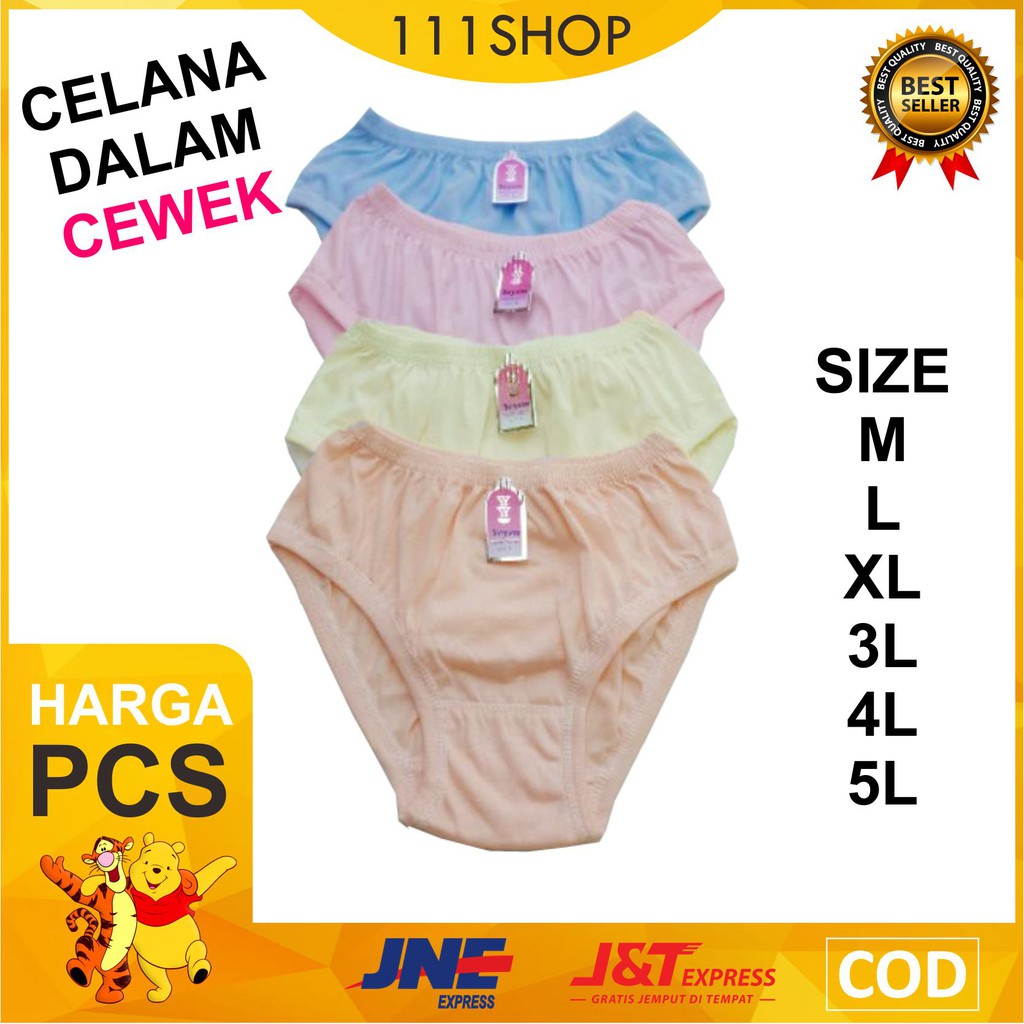 CELANA DALAM / UNDIES / CD / SEMPAK WANITA CEWEK POLOS KATUN Size M L XL 3L 4L 5L YEYEN VIENNA