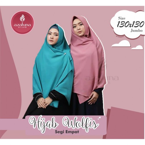HIJAB WOLFIS KHIMAR JILBAB KERUDUNG KRUDUNG INSTAN PASHMINA SEGI EMPAT SYARI MURAH JUMBO TERBARU A7