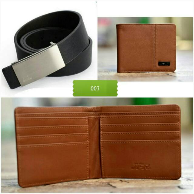 [PROMO] 1 Set Ikat Pinggang + Dompet Kulit Pria - Impor/Belt + Wallet