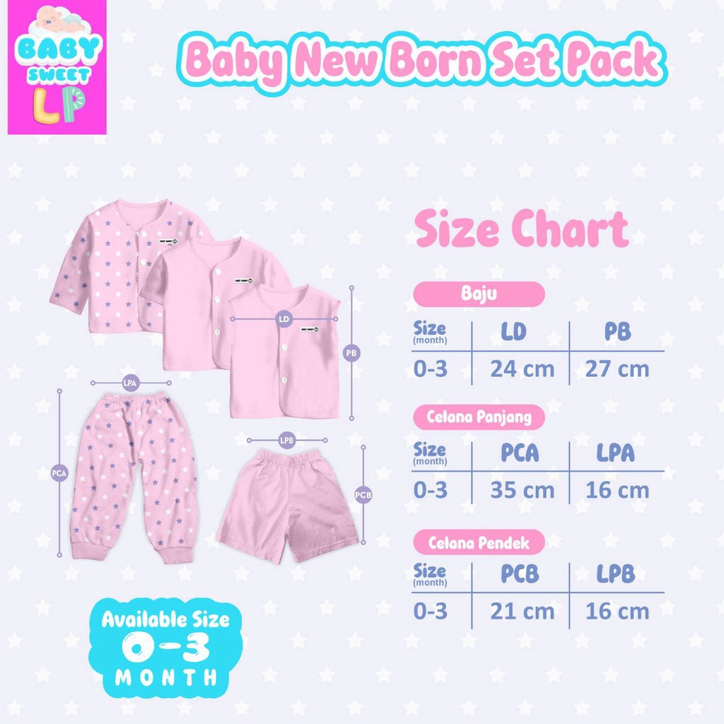 Setelan bayi Baby Newborn Set pack by Baby Sweet LP