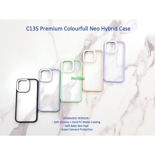 C135 Iphone 11 12 13 PRO MAX Neo Hybrid Matte Silicone Case