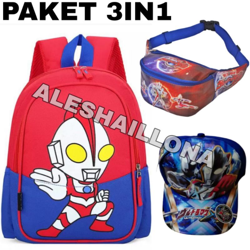 Tas ransel anak karakter gratis waistbag topi - tas ransel anak Sekolah