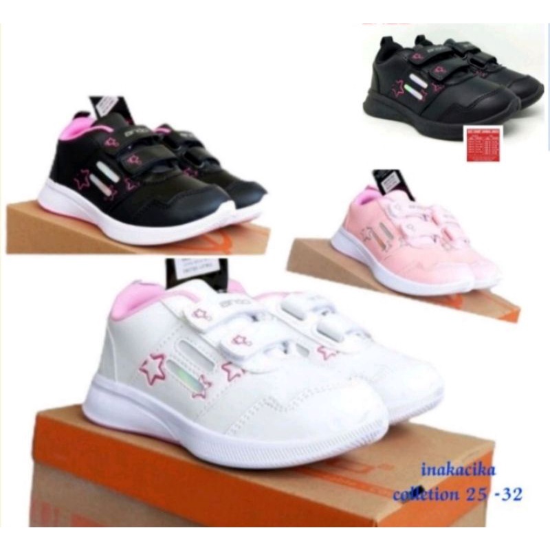 SEPATU ANAK ANDO TINLEY &amp; LILY FLY VELCRO KARAKTER ORIGINAL PEREKAT KUALITAS IMPORT PAUD TK SEKOLAH