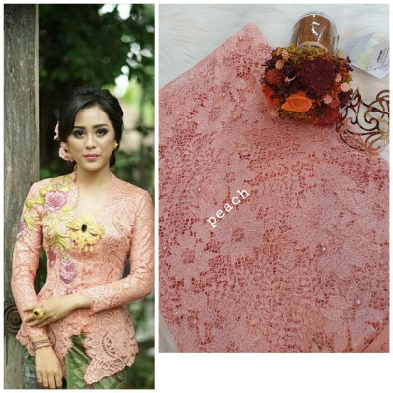 Kain Brukat, Bruklat, brokat Mutiara Gliter Model 3 Harga per 0,5 Meter