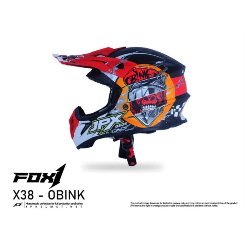 Helm JPX Full Face X38 Obink Merah Doff