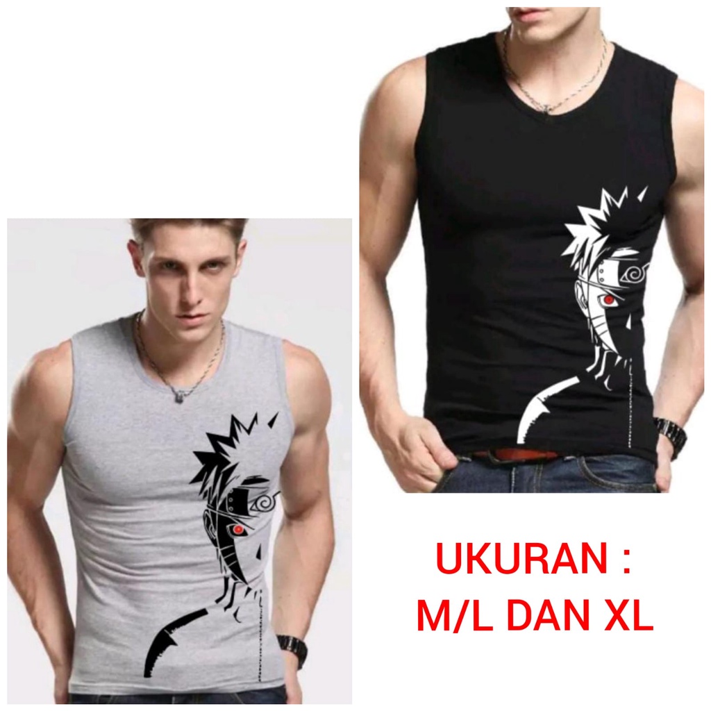 ALIPIO FASHION - SINGLET PE MOTIF KONOHA / singlet pria / singlet keren / terbaru / kekinian