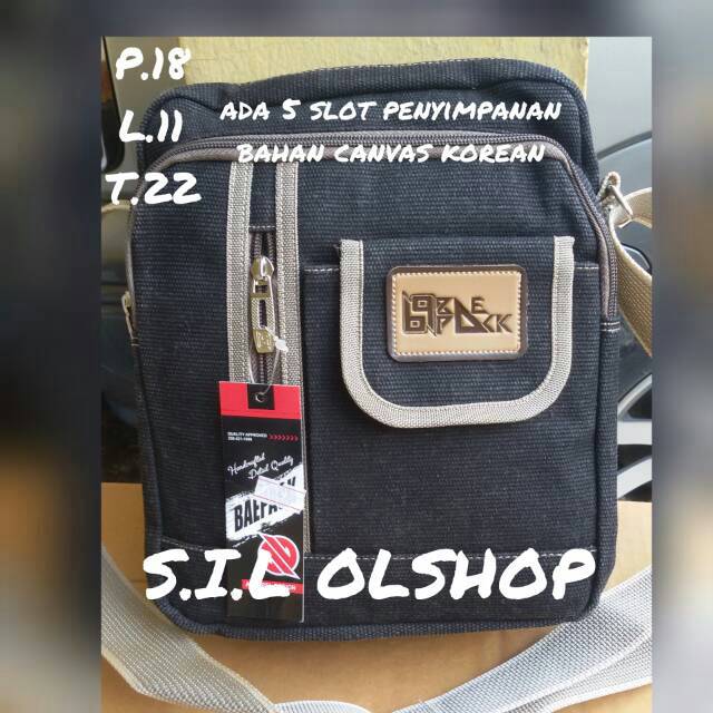 tas selempang baepack canvas