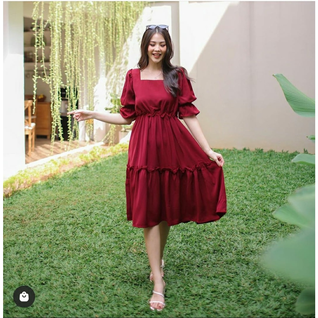 FWG - DRESS SYIOLA / DRESS KOREAN STYLE / BAJU DRES WANITA / DRESS / GAUN PESTA
