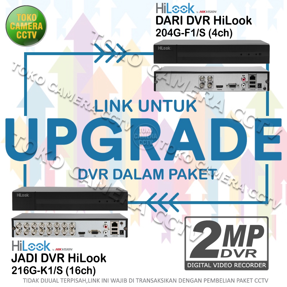 UPGRADE DVR HILOOK 4 MENJADI 16 CHANNEL 2MP