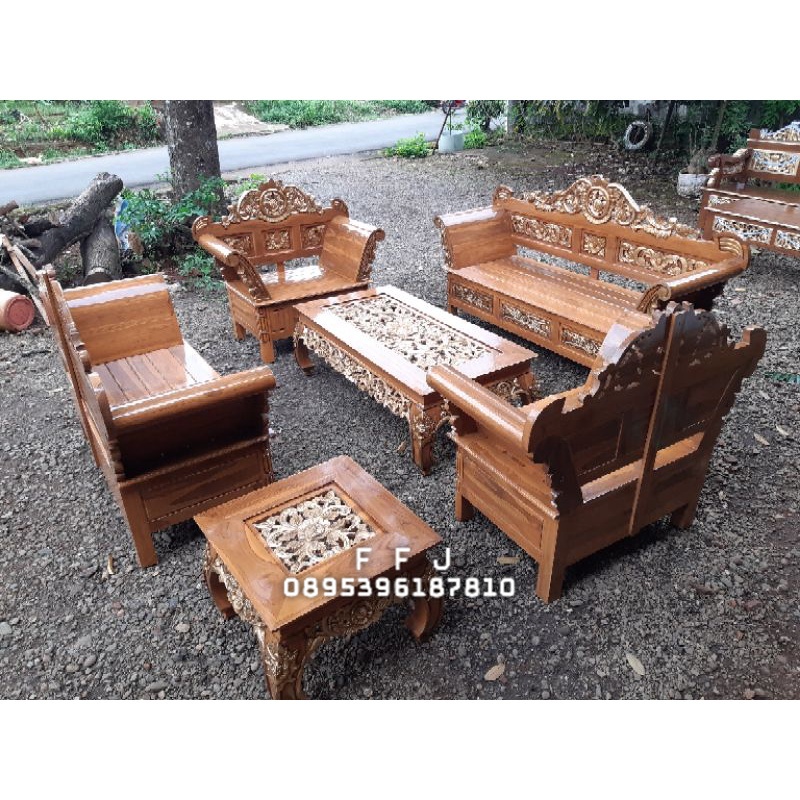 KURSI TAMU MAWAR / KURSI TAMU MADURA / KURSI TAMU UKIR / KURSI TAMU UKIR JEPARA