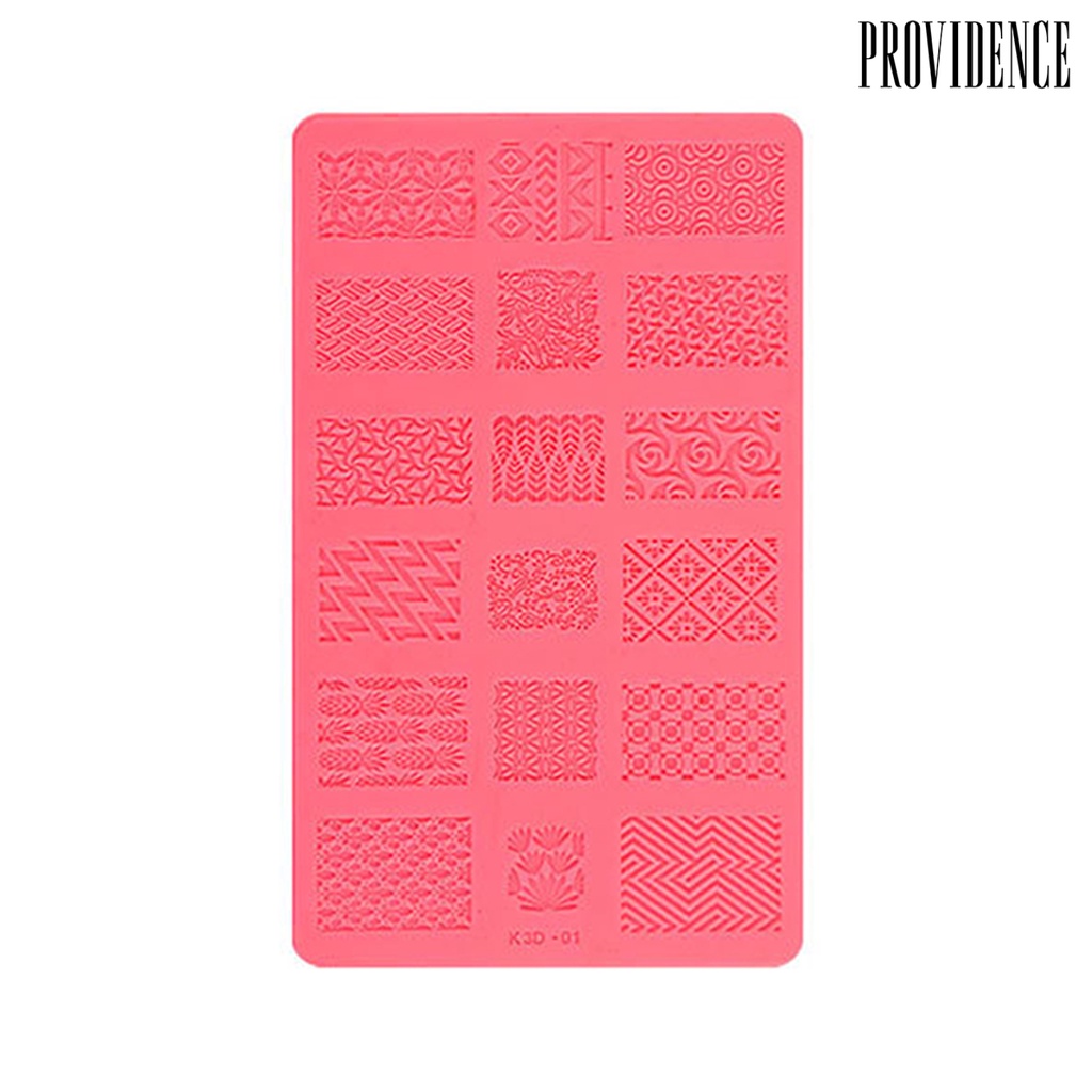 Providence Nail Template Exquisite Practical Colorful Silicone Nail Stemping Plates for Girl