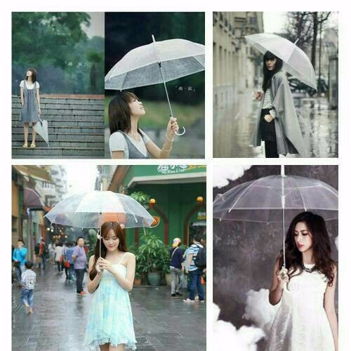 Payung Transparan Bening umbrella transparant Korea Japan Best Quality