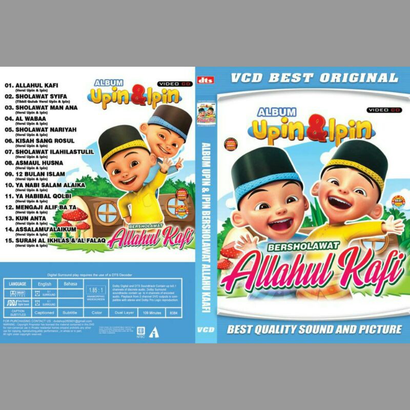 KASET VCD ALBUM UPIN & IPIN BERSHOLAWAT ALLAHUL KAFI