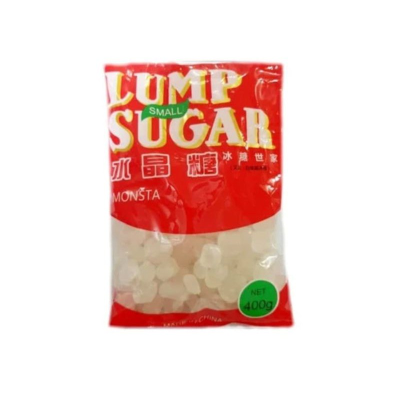 

Sunlee Gula Batu Small 400 Gram pouch/Gula Batu Kristal Lump Sugar/Import