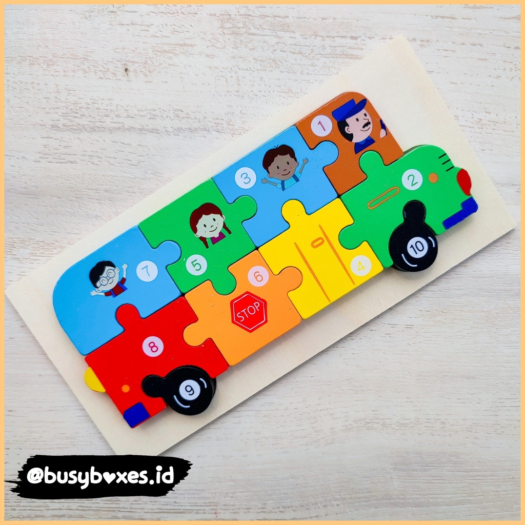 [busyboxes.id] Mainan Edukasi Puzzle 3D bus sekolah school bus