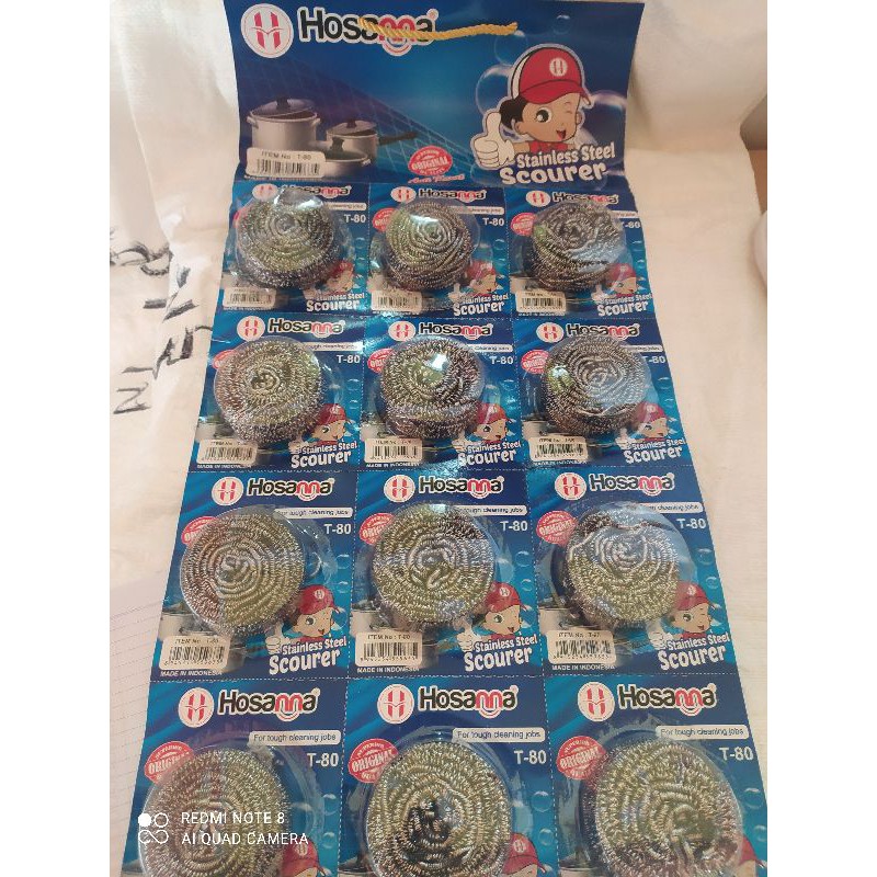 HOSANA T-80 GOSOK PANCI KAWAT/STAINLESS (ISI 12)
