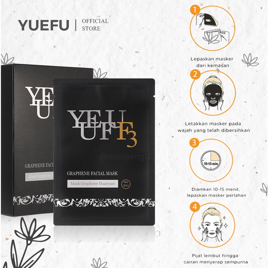 100% ORIGINAL YUEFU F3 Graphene Facial Mask masker perbaikan sel wajah Premium